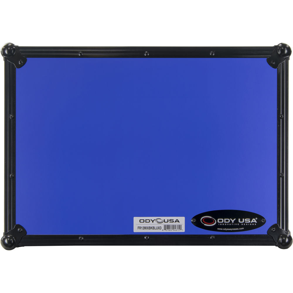 Odyssey FR12MIX Universal 12” Format Extra Deep DJ Mixer Case - Black on Blue