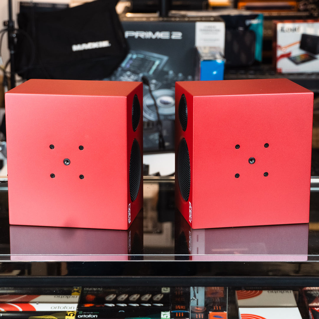 Nord Piano Monitors w/ Mounting Brackets (Pair) - Red (Open Box)