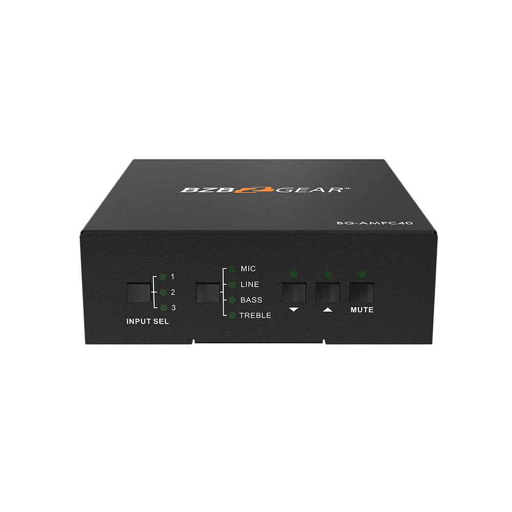 BZBGEAR - 40 Watt 70V Stereo/Mono 2CH Audio Amplifier