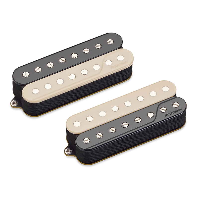 Fishman PRF-CO8-SV2 Fluence Classic Humbucker 8-String Open Core Reverse Zebra Set of 2