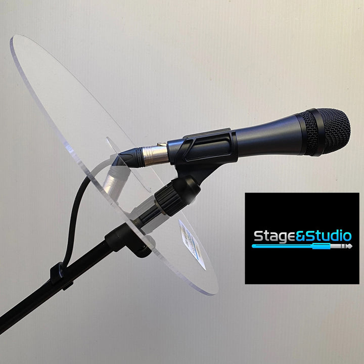 The Mic Shield - Clear Plexiglass 12" Horn Microphone Shield