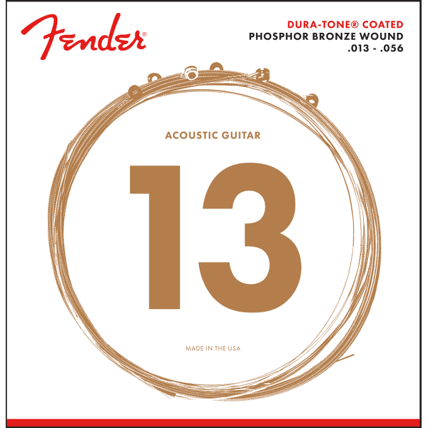 Fender Dura-Tone Coated Phosphor Bronze Strings (13-56)