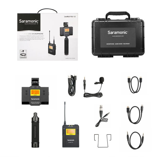 Saramonic UwMic9 Kit12 - UHF Wireless Audio Mixer Microphone System