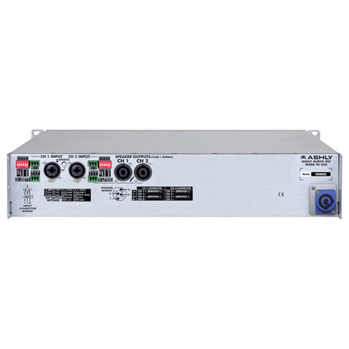 Ashly nX Series NX8002 2-Channel 800W Power Amplifier with Programmable Outputs