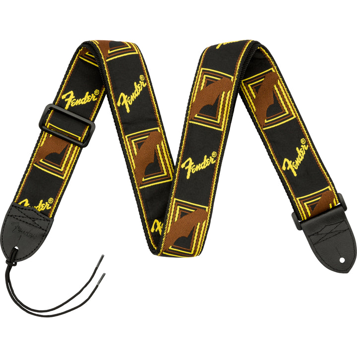 Fender Guitar Strap 2'' Monogrammed - Black / Yellow / Brown