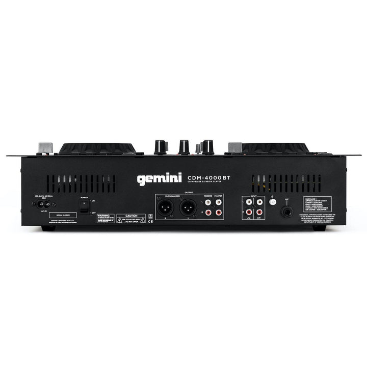 Gemini CDM-4000BT 2-Channel Dual MP3/CD/USD Mixer Console w/ Bluetooth