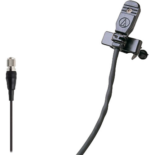 Audio-Technica MT830cH Omnidirectional Lavalier Microphone for Wireless (Black, Hirose 4-Pin cH-Style Connector)