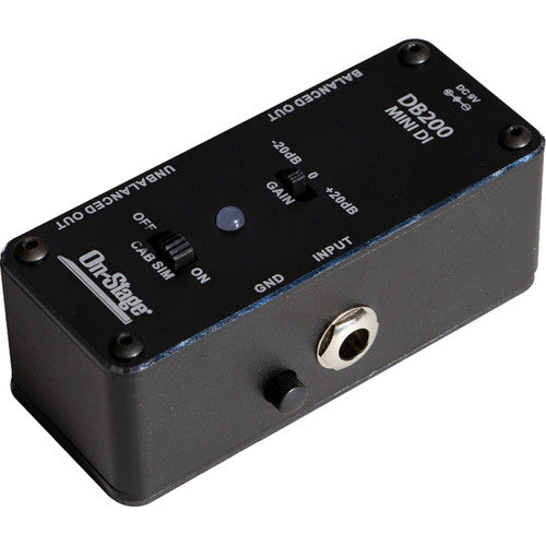 On-Stage DB200 Mini DI Box for Guitar/Bass/Keyboards