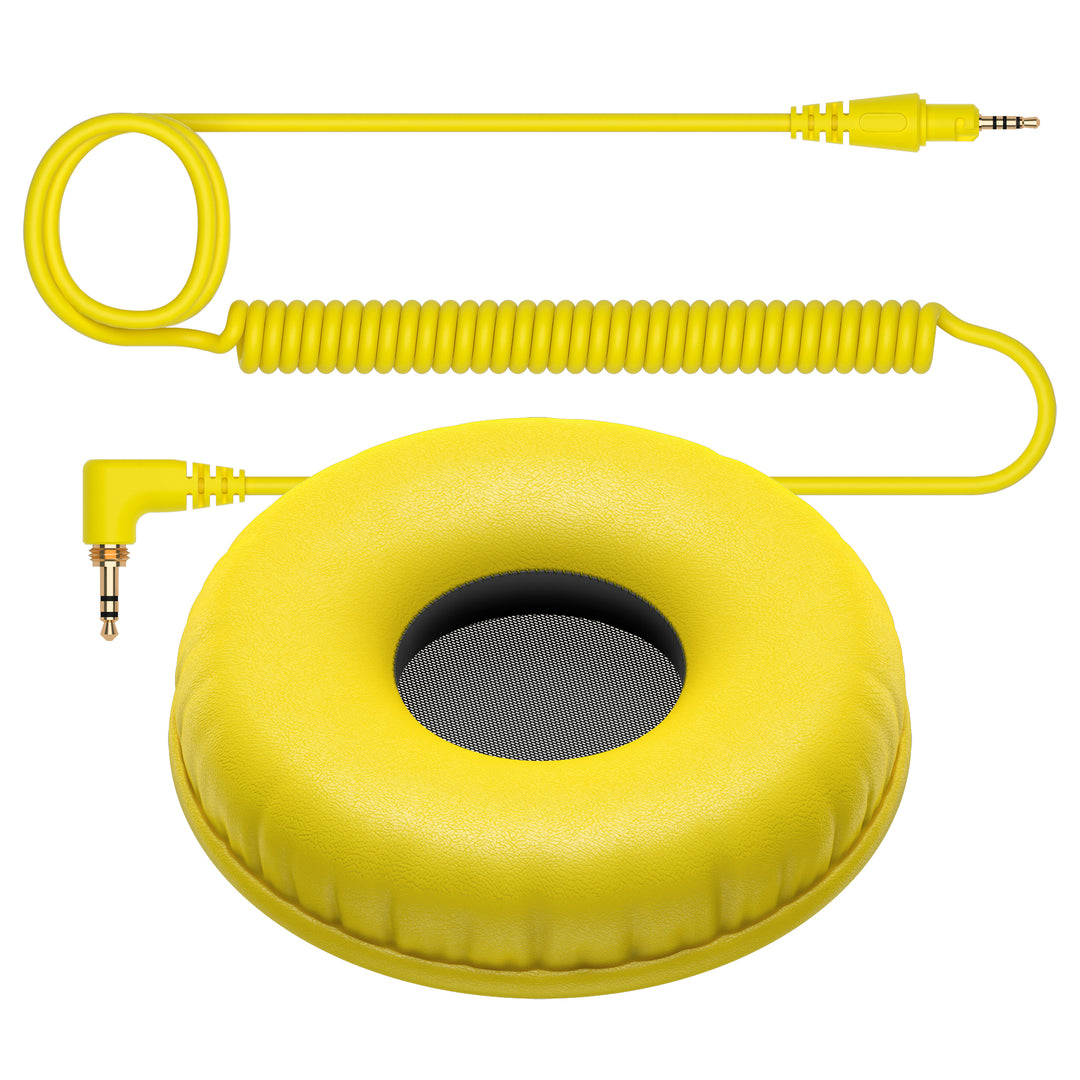 Pioneer DJ HC-CP08 Replacement Ear Pads & Cord for HDJ-CUE1 - Yellow
