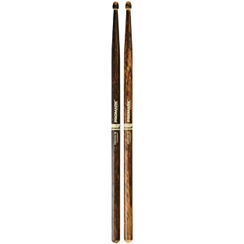 Promark R5BFG -Promark Rebound 5B Firegrain Hickory Drumsticks With Acorn Wood Tips