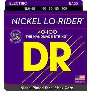 DR Strings NLH-40 (Light) - NICKEL LO-RIDER  - Nickel Plated Bass : 40, 60, 80, 100
