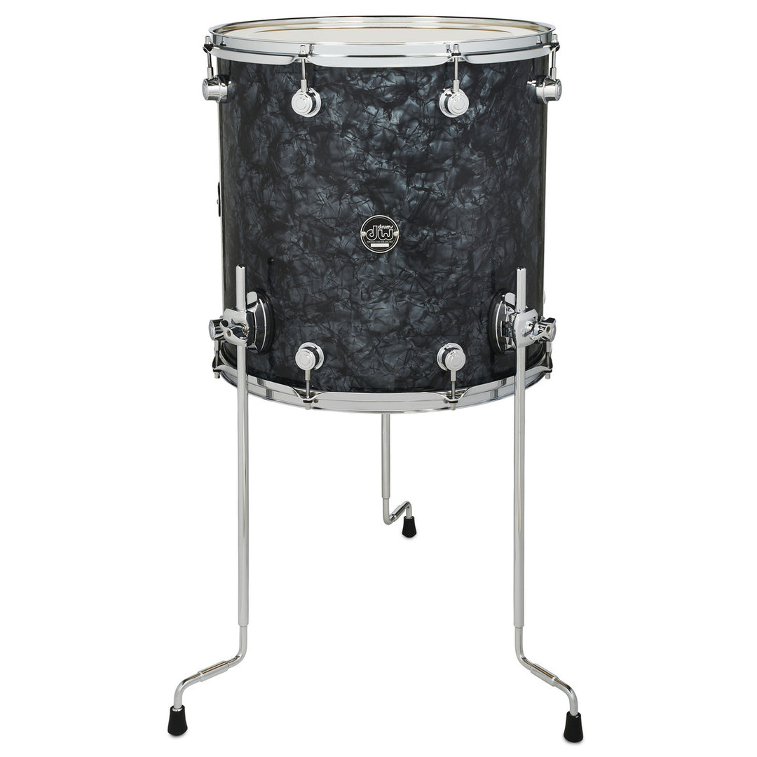 DW Performance Series Floor Tom 16x16 Finish Ply - Black Diamond