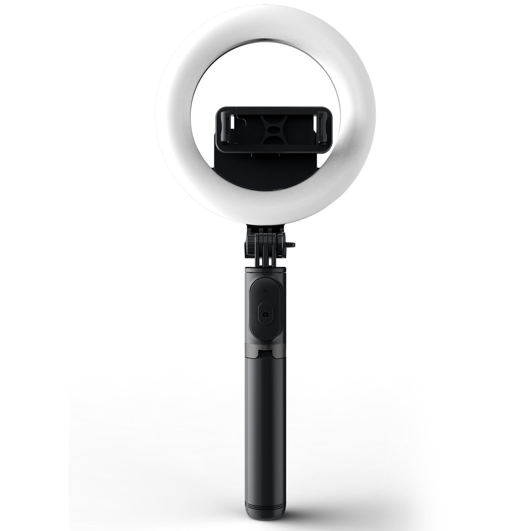 Mackie mRING-6 Battery-Powered Ring Light w/ Convertible Selfie Stick Stand & Remote - 6"