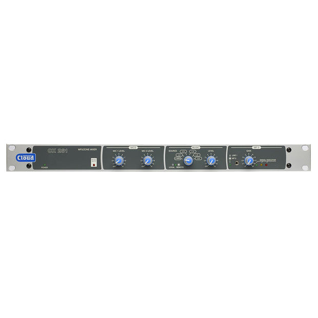 Cloud CX261 Single Zone Mixer, 1U Rack Mounting Units w/ 6 Stereo Line Inputs
