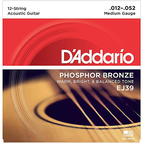 D'Addario EJ39 - SET ACOUS PHOS BRZ MED 12STR