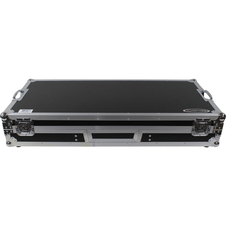 Odyssey FZGSLBM12WR Flight Zone Low Profile Glide Style DJ Coffin for 12” Mixer, 2x Turntables (Battle) & 2U Rack