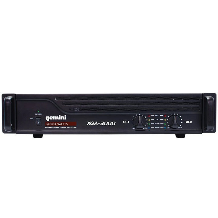 Gemini XGA-3000 Professional Power Amplifier - 3000-Watt Peak, 2x 200-Watt RMS (4-Ohms)