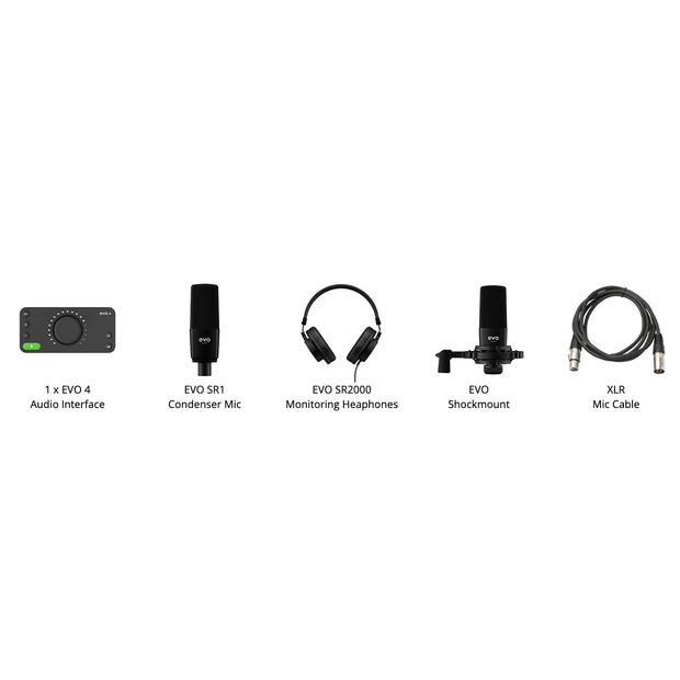 Audient EVO Start Recording Package (Interface, Mic, Headphones