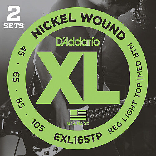 D'Addario EXL165TP - 2-PACK BASS XL 45-105 LONG