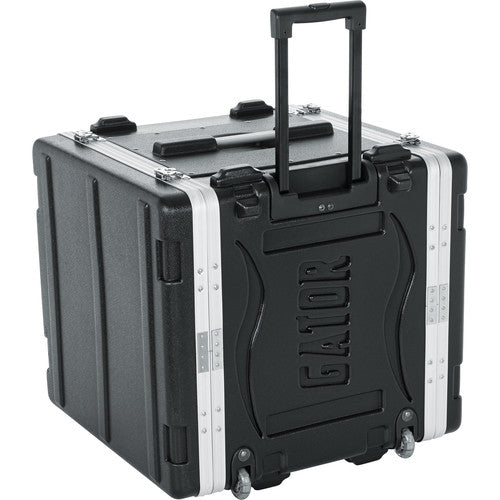Gator GRR10L 10U Polyethylene, 19''  Roller Rack With Wheels, Pull-Out Handle