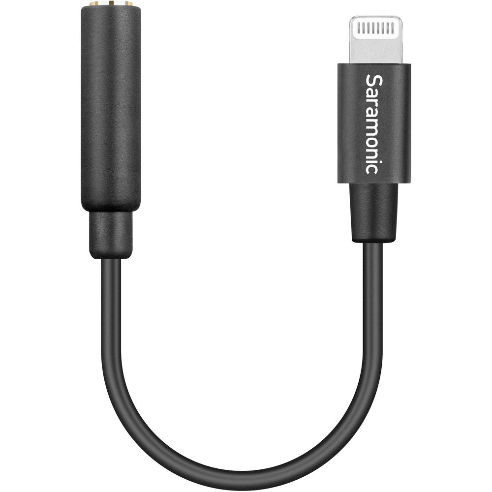 Saramonic SR-C2002 3.5mm TRRS Female to Lightning Adapter Cable for Audio to/from iPhone - 3”