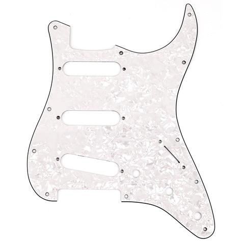 Fender Pickguard for Stratocaster S/S/S 11-Hole Mount 4-Ply - White Pearl