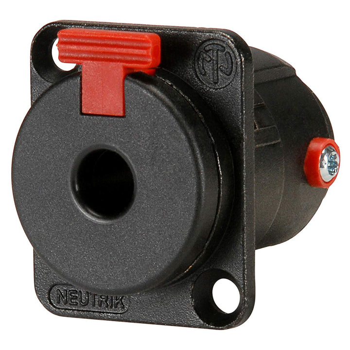 Neutrik NJ3FP6C-BAG - Locking Panel TRS Phone Jack -Black with Silver Contacts