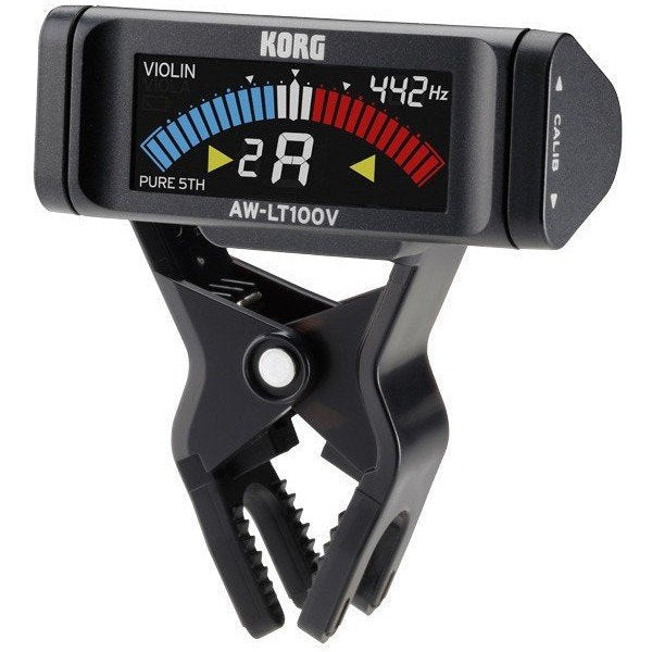 Korg AWLT100V Chromatic Clip-On Tuner for Violin or Viola - Black