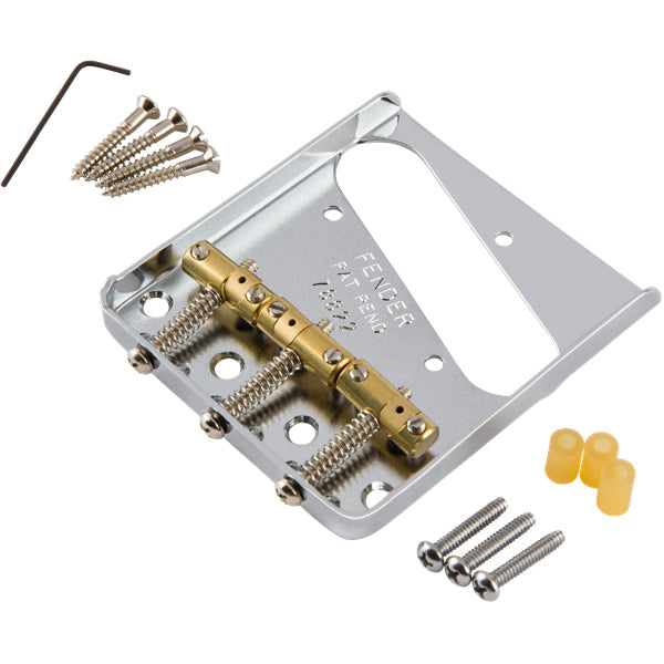 Fender Bridge Assembly 3-Saddle for American Vintage Hot Rod Telecaster - Nickel w/ Brass Saddles