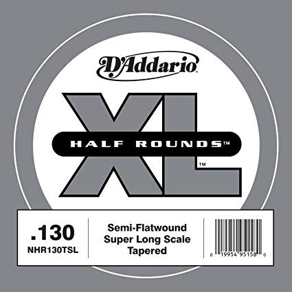 D'Addario NHR130TSL - SNGL BASS HALF RND 130 SL TPR