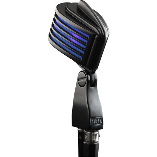 Heil The Fin Vocal Microphone with LED Lights (Matte Black Body, Blue LEDs)