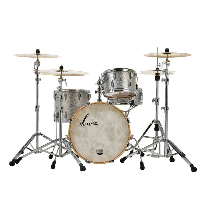 Sonor Vintage VT-Three20-Shells-WM-VSG Shell Set 3-Piece Drum Kit w/ Tom Mount (No Other Hardware) - Vintage Silver Glitter