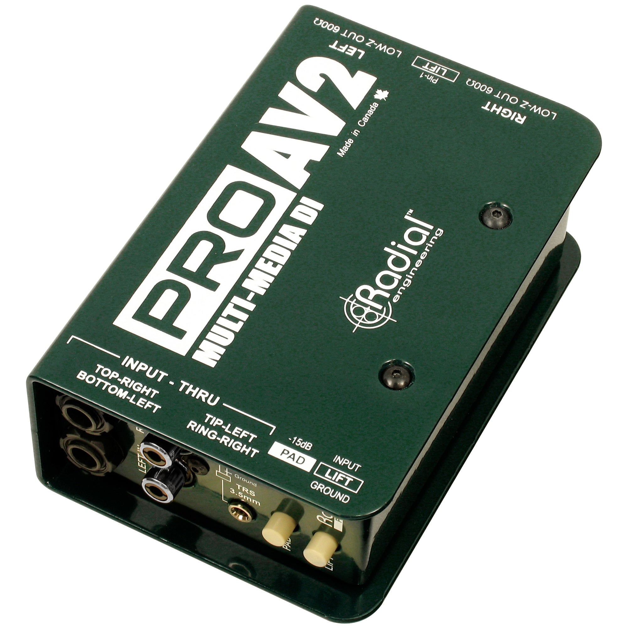 Radial ProAV2 - Audio/Video Passive Stereo Direct Box – Music City Canada
