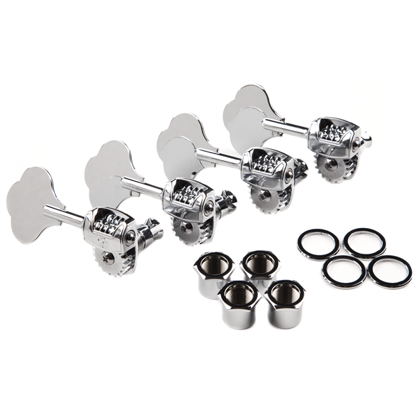 Fender Deluxe F Stamp Bass Tuning Machines - Left-Hand - Chrome