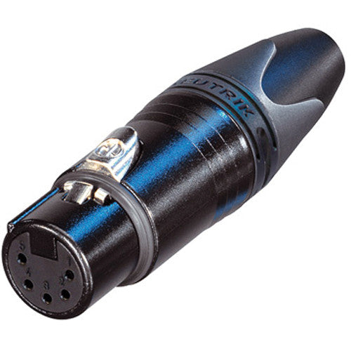 Neutrik NC5FXX-B - 5 Pin Black Female Inline XLR with Gold Contacts