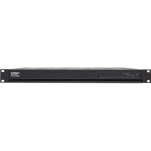 QSC 400W Flexamp Hi/Lo-Z Amplifier,2x200W @4/8 Ohms/70V/100V/HPFilter CH/GPIO Remote Standby/Amp Status