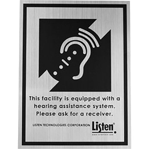Listen Technologies LA-304 - Assistive Listening Notification Signage Kit - Music City Canada