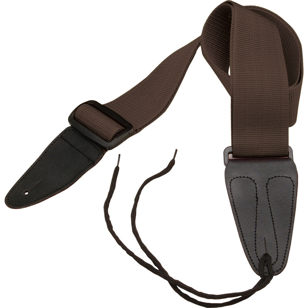 On-Stage GSA10 Guitar Strap with Leather Ends - Brown