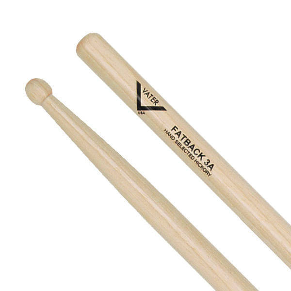 Vater VH3AW- Vater American Hickory 3A Wood Tip Drumsticks
