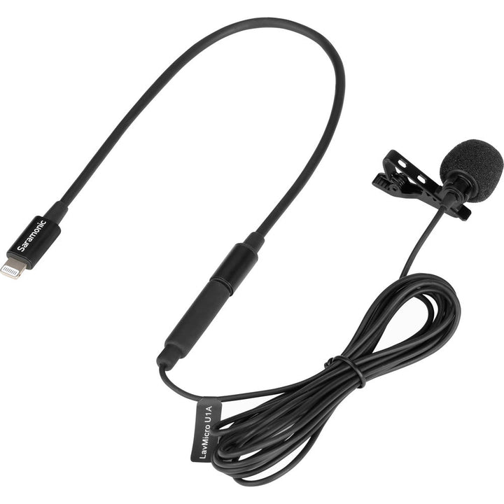 Saramonic LavMicro U1A Omnidirectional Lavalier Microphone w/ Lightning Connector - 6.5’ Cable