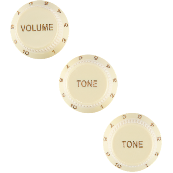 Fender Stratocaster Soft Touch Knobs, Aged White - Aged White