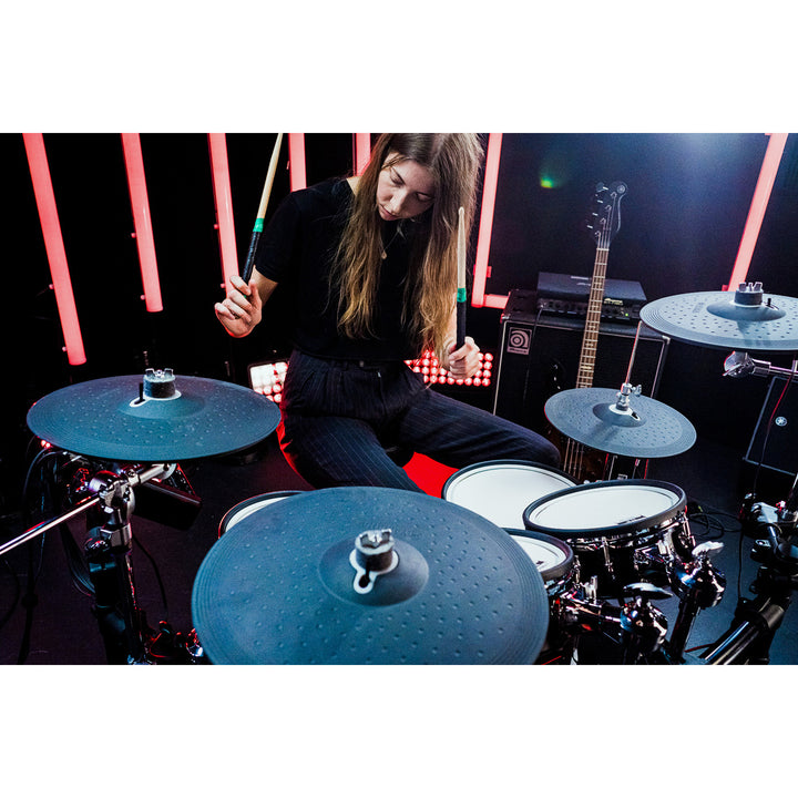 Yamaha DTX8KXBF- Electronic Drum Kit w/ DTX-PRO, DTP8-X TCS Pads, DTC10 Cymbals and Hardware - Black Forest