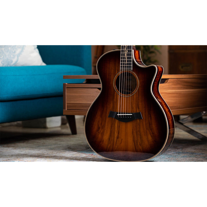 Taylor Guitars K24ce, Hawaiian Koa Top, Hawaiian Koa Back and Sides, West African Crelicam Ebony Fretboard, Expression System ® 2 Electronics, Venetian Cutaway with Taylor Deluxe Hardshell Brown Case