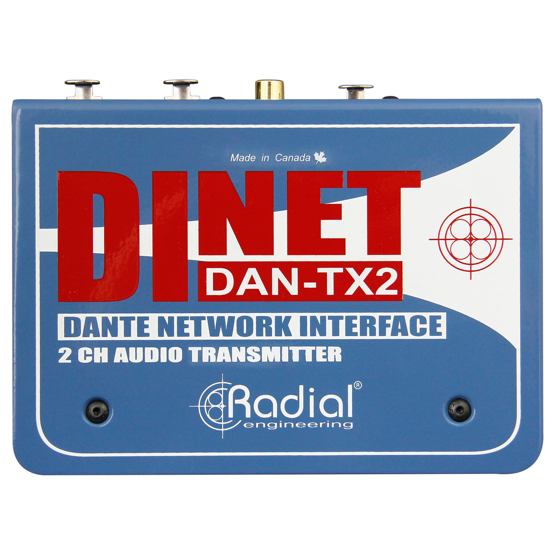 Radial DiNET DAN-TX2 2-Channel Dante Network Transmitter