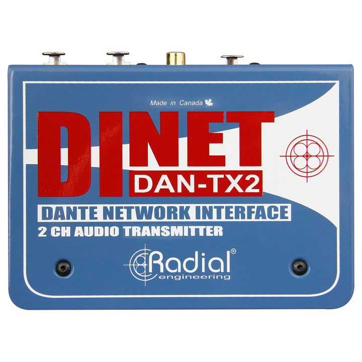 Radial DiNET DAN-TX2 2-Channel Dante Network Transmitter