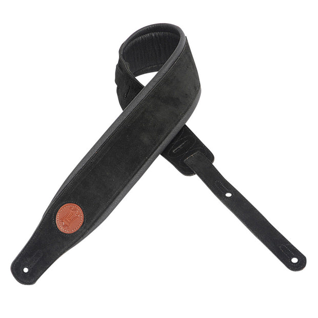 Levy's MSS2S-BLK Suede Leather Guitar Straps