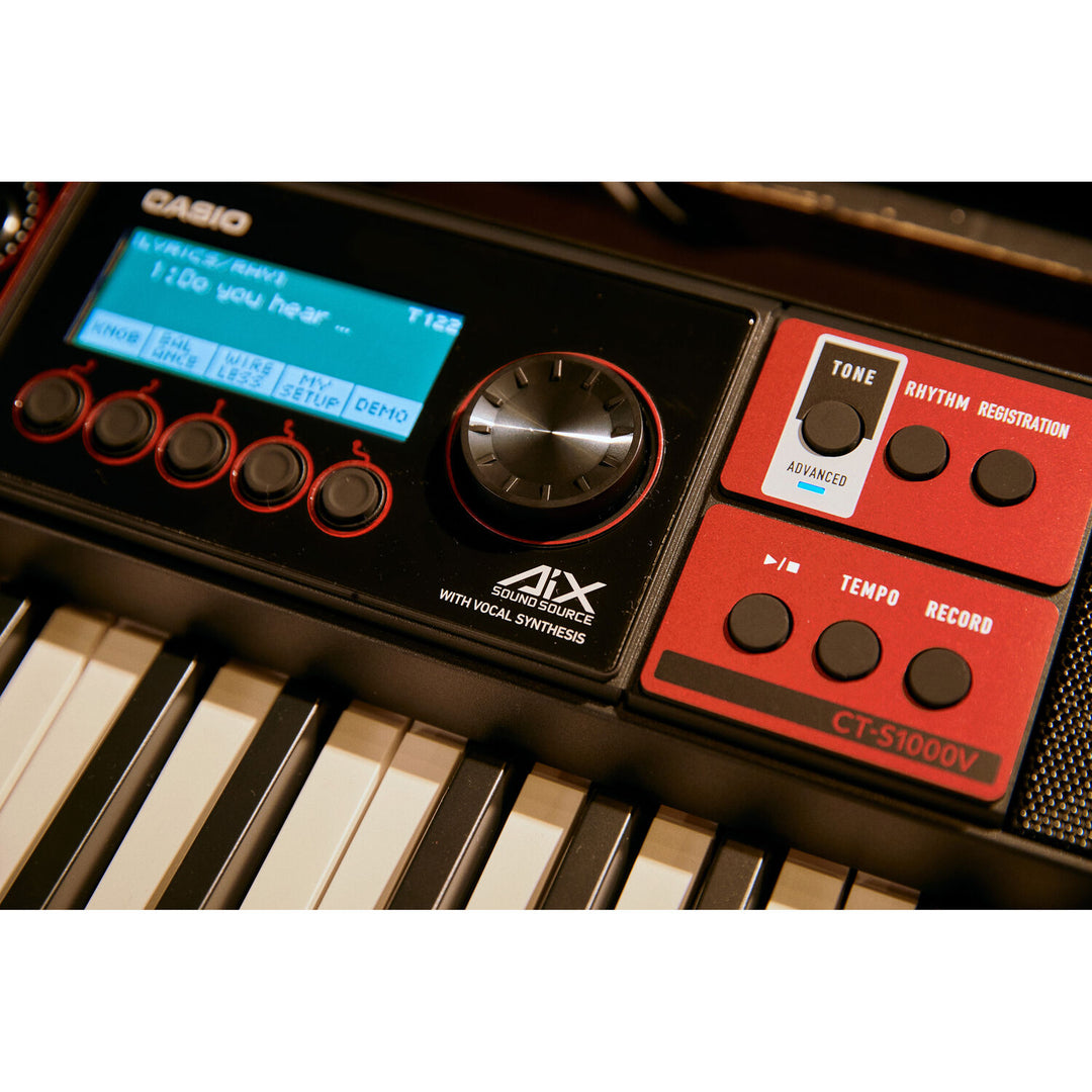 Casio CT-S1000V 61-Key Portable Digital Keyboard w/ Vocal Synthesis & Aix Sound Source - Black