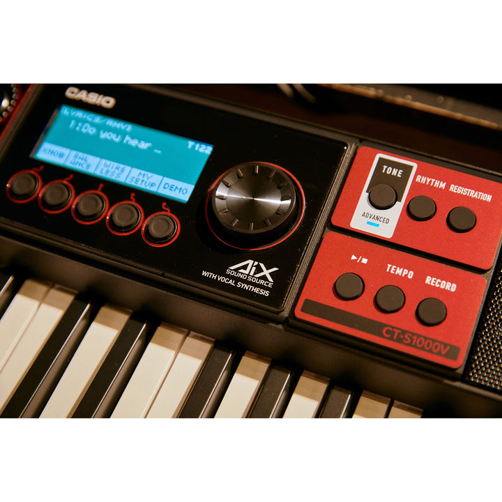 Casio CT-S1000V 61-Key Portable Digital Keyboard w/ Vocal Synthesis & Aix Sound Source - Black