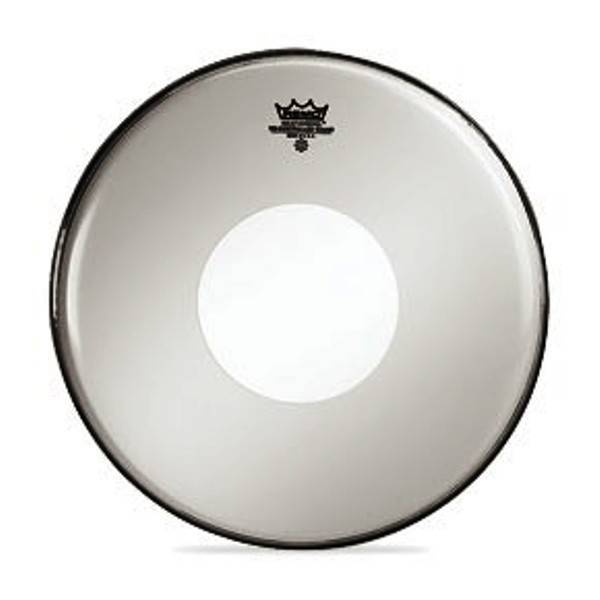 Remo CS-0212-10 - 12''Smooth Whte Film W/Blk Dot on top