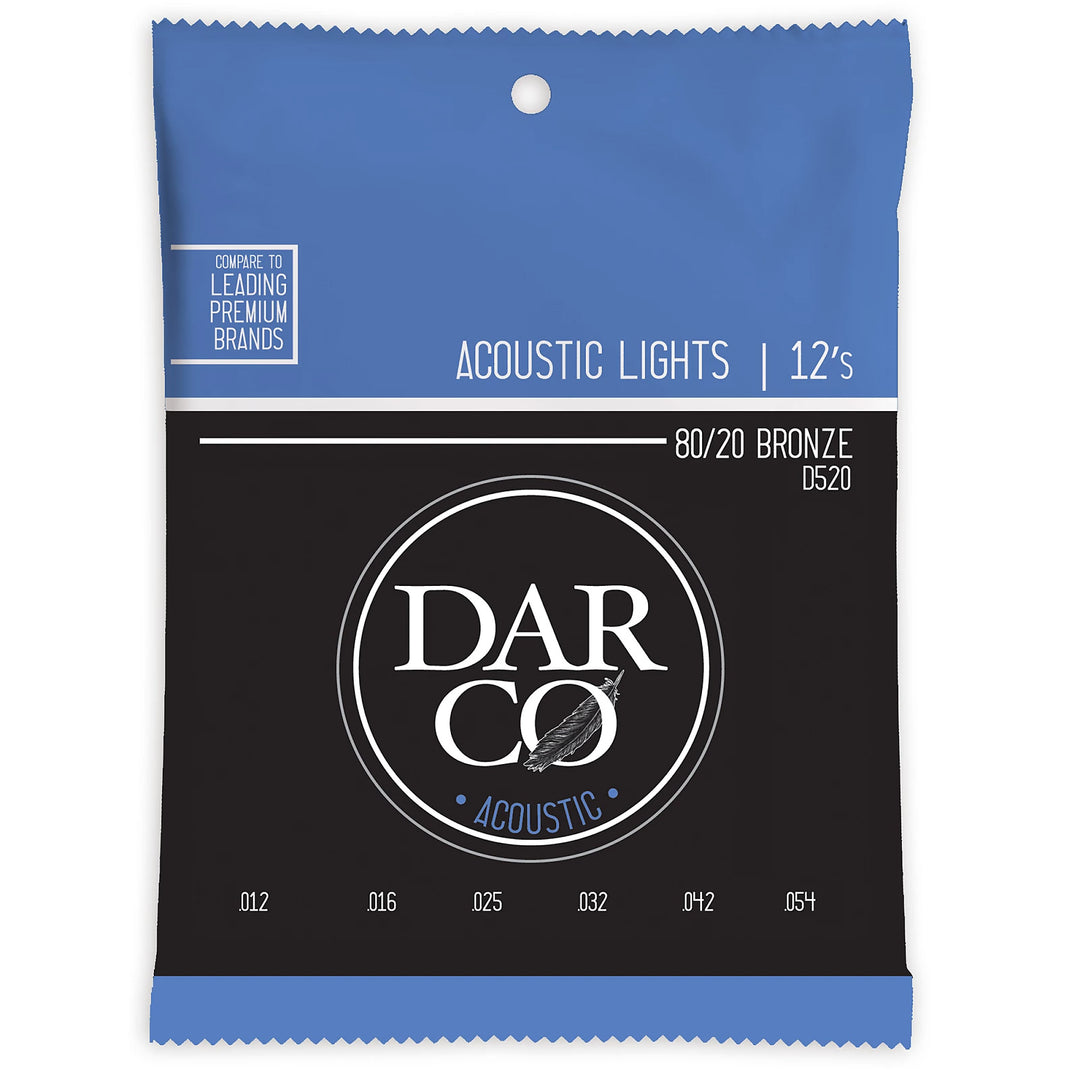 Martin D520 DARCO 80/20 Bronze Acoustic Guitar Strings - Light 12-54